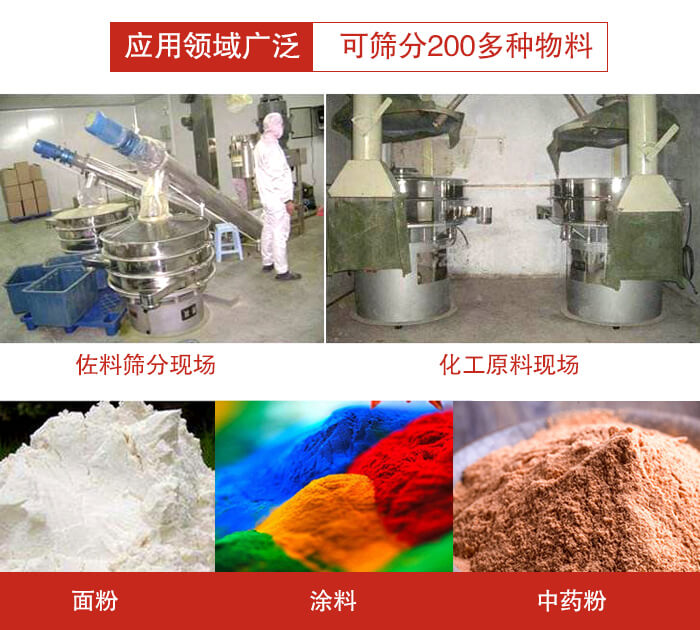 不銹鋼振動篩應用領域廣泛可篩分200多種物料。
